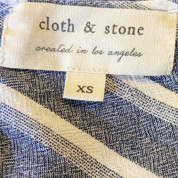 Cloth & Stone Chambray Cropped Wide Leg Romper Size X-small - Picture 6 of 8